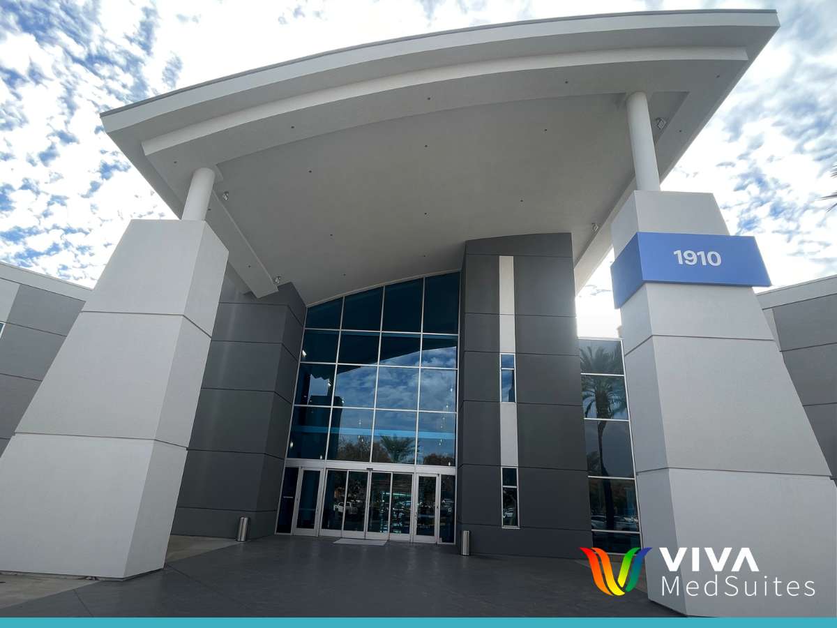 Modern building exterior representing a qualified Medical Address for telemedicine services